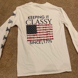 white long sleeve t-shirt